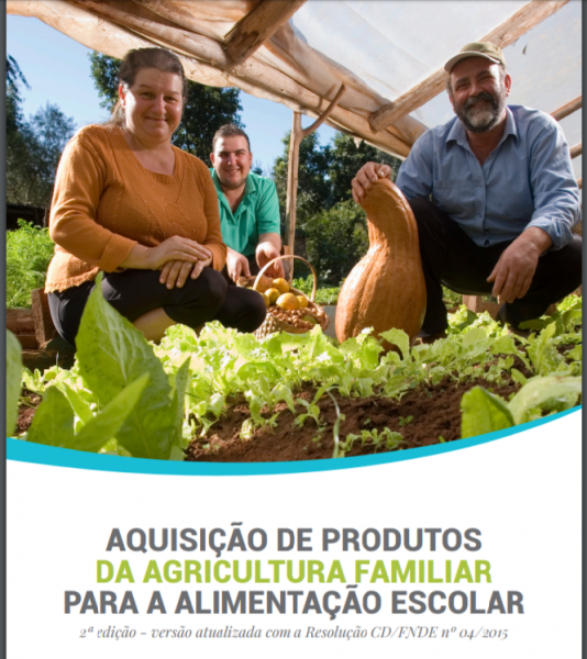 aquisição de produtos da agricultura familiar para a alimentação escolar.